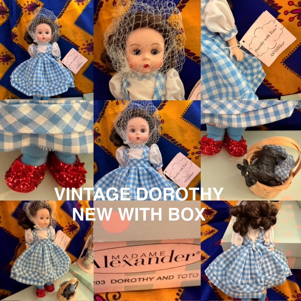 VINTAGE Madame Alexander DOROTHY W TOTO DOLL NIB WIZARD OF OZ